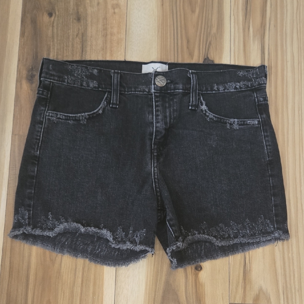 Pre-loved Tribe Kelley Black Denim Distressed Women's Shorts Size 4